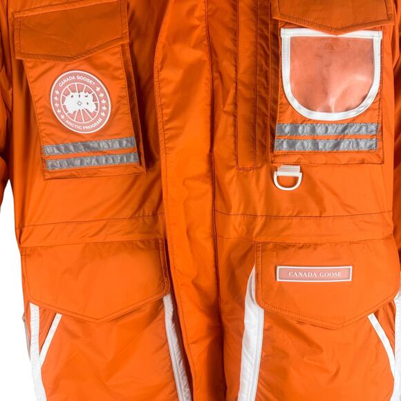 New Canda Goose Snow Mantra Oversized Down Parka Orange Size XS - Picture 5 of 11